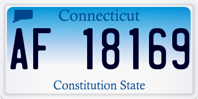 CT license plate AF18169