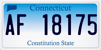 CT license plate AF18175