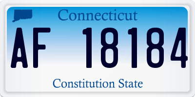 CT license plate AF18184