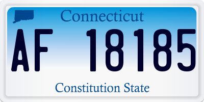 CT license plate AF18185