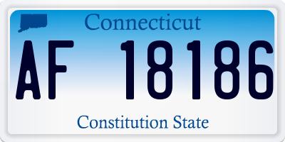 CT license plate AF18186