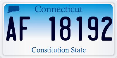 CT license plate AF18192