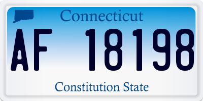 CT license plate AF18198