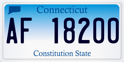 CT license plate AF18200
