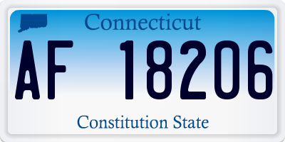 CT license plate AF18206