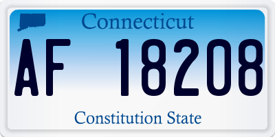 CT license plate AF18208
