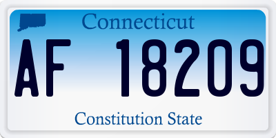 CT license plate AF18209
