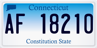 CT license plate AF18210