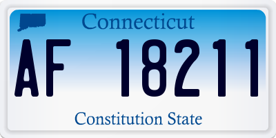 CT license plate AF18211