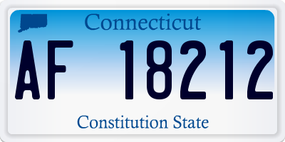 CT license plate AF18212