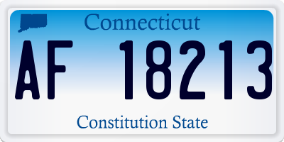 CT license plate AF18213