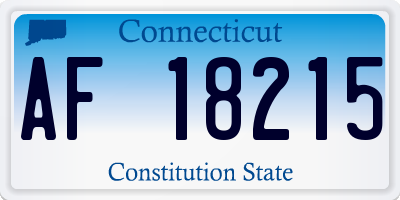 CT license plate AF18215