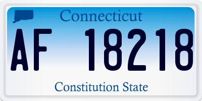 CT license plate AF18218