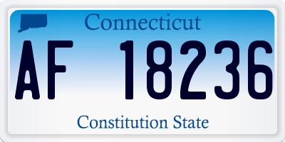 CT license plate AF18236