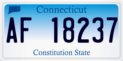 CT license plate AF18237
