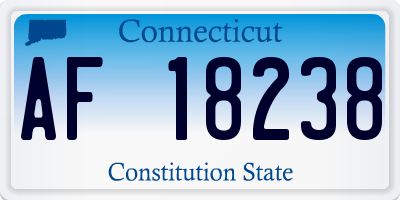 CT license plate AF18238