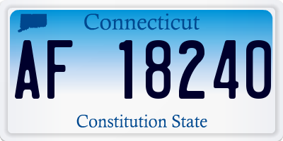 CT license plate AF18240