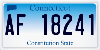 CT license plate AF18241