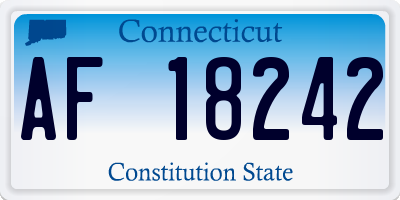 CT license plate AF18242