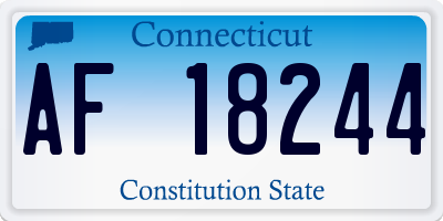CT license plate AF18244