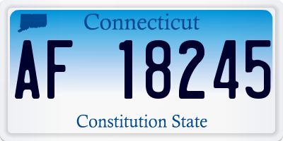 CT license plate AF18245