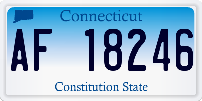 CT license plate AF18246