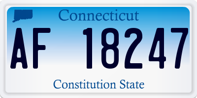 CT license plate AF18247