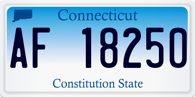CT license plate AF18250