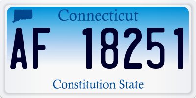 CT license plate AF18251
