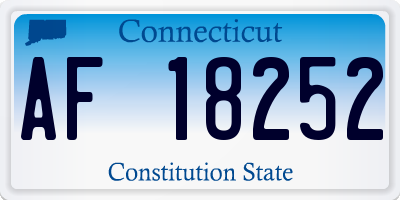 CT license plate AF18252