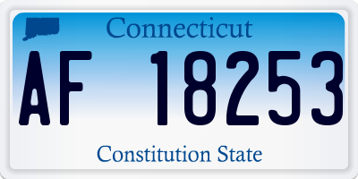 CT license plate AF18253