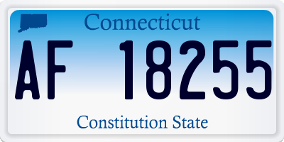 CT license plate AF18255