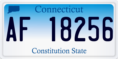 CT license plate AF18256