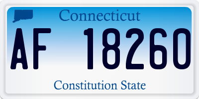 CT license plate AF18260