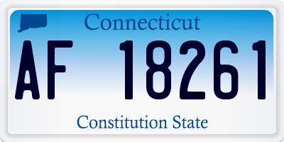 CT license plate AF18261