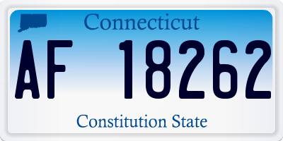 CT license plate AF18262