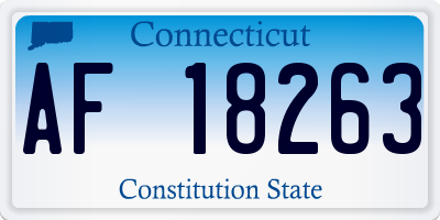 CT license plate AF18263
