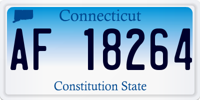 CT license plate AF18264