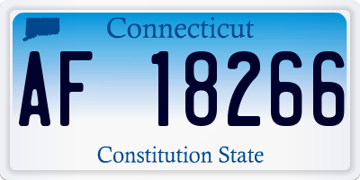 CT license plate AF18266
