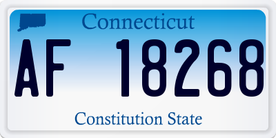 CT license plate AF18268
