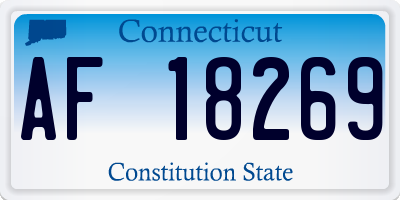 CT license plate AF18269
