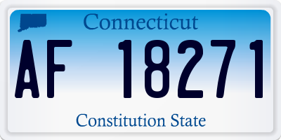 CT license plate AF18271