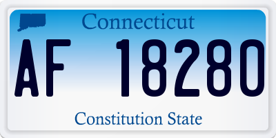 CT license plate AF18280