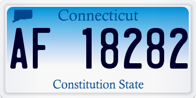 CT license plate AF18282