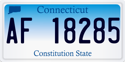 CT license plate AF18285