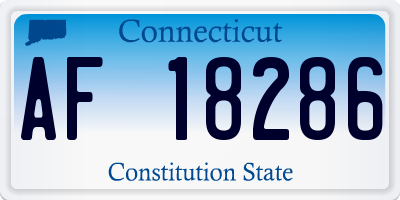 CT license plate AF18286