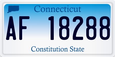 CT license plate AF18288
