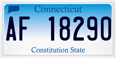 CT license plate AF18290