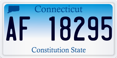 CT license plate AF18295