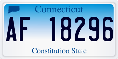 CT license plate AF18296